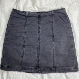 Black Denim Skirt